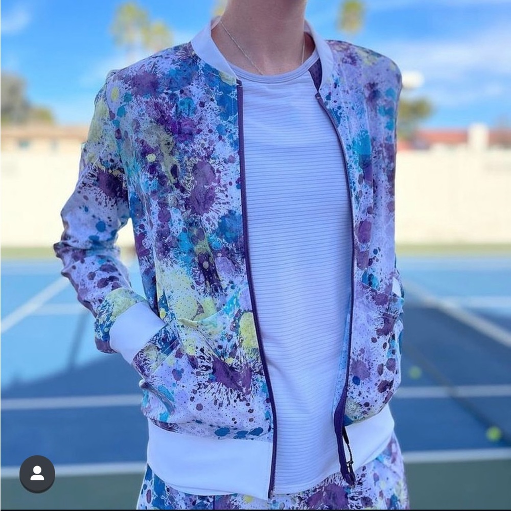Lija Colorful Splatter Print Jacket